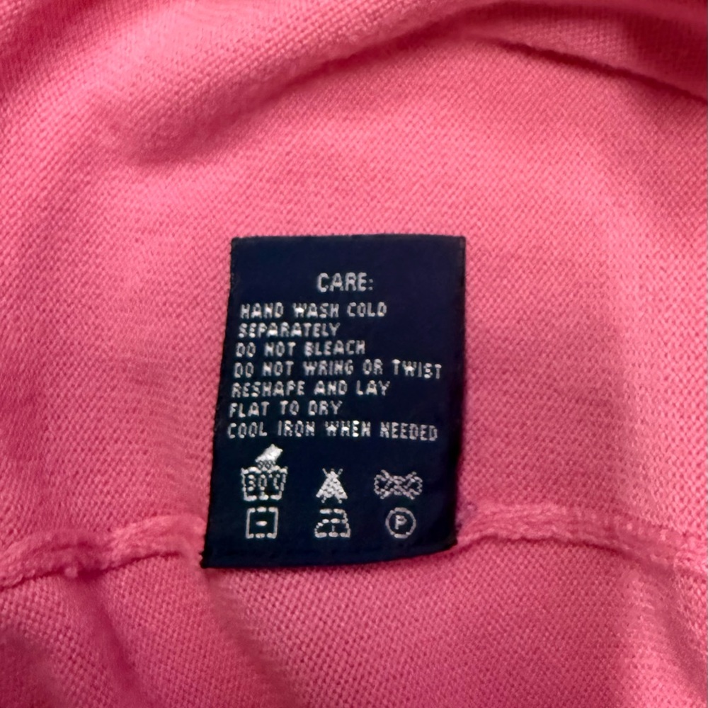 Ralph Lauren Women's Pink V-Neck Sweater - Picture 4 of 6